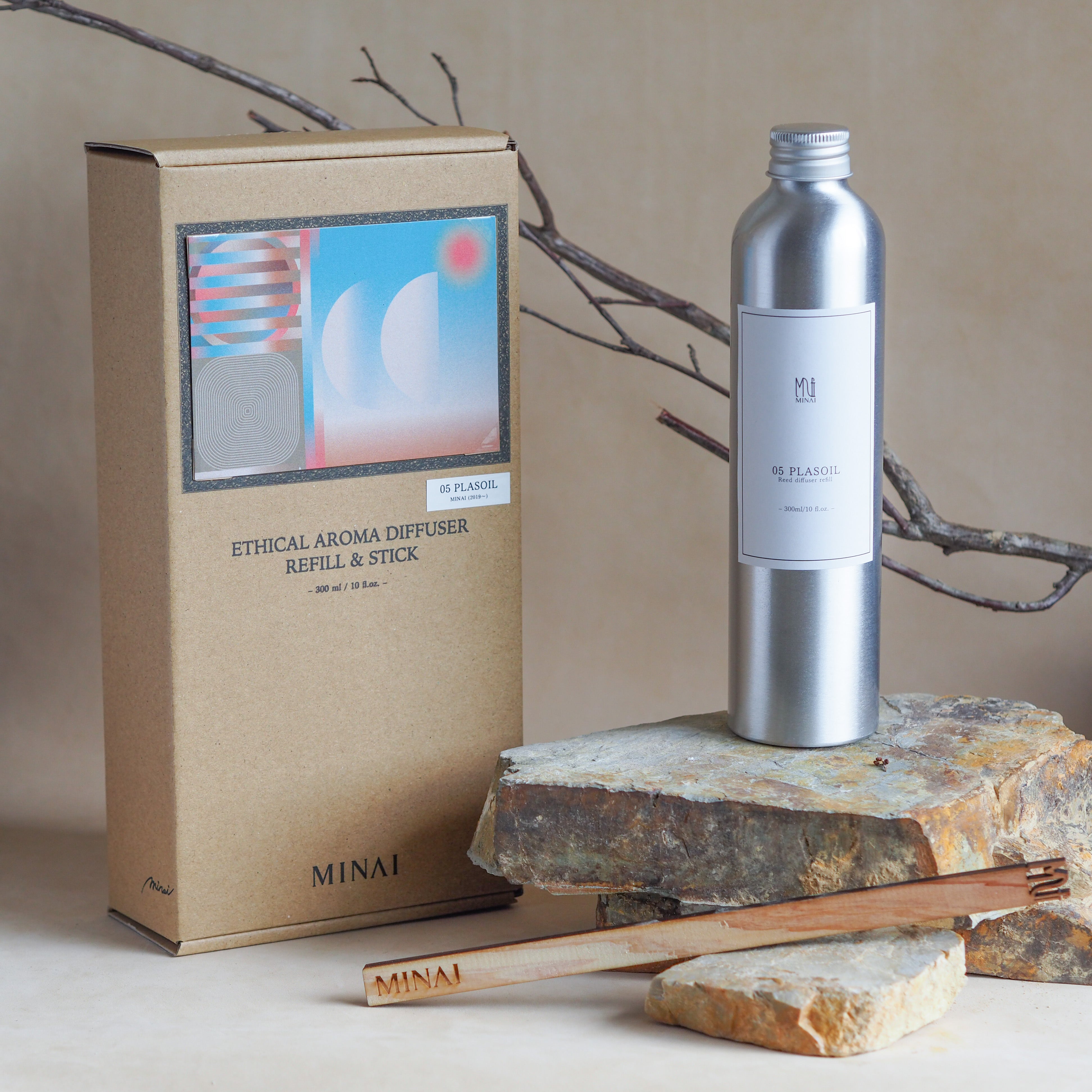 ETHICAL AROMA DIFFUSER REFILL & STICK 05.PLASOIL (プレソイル)