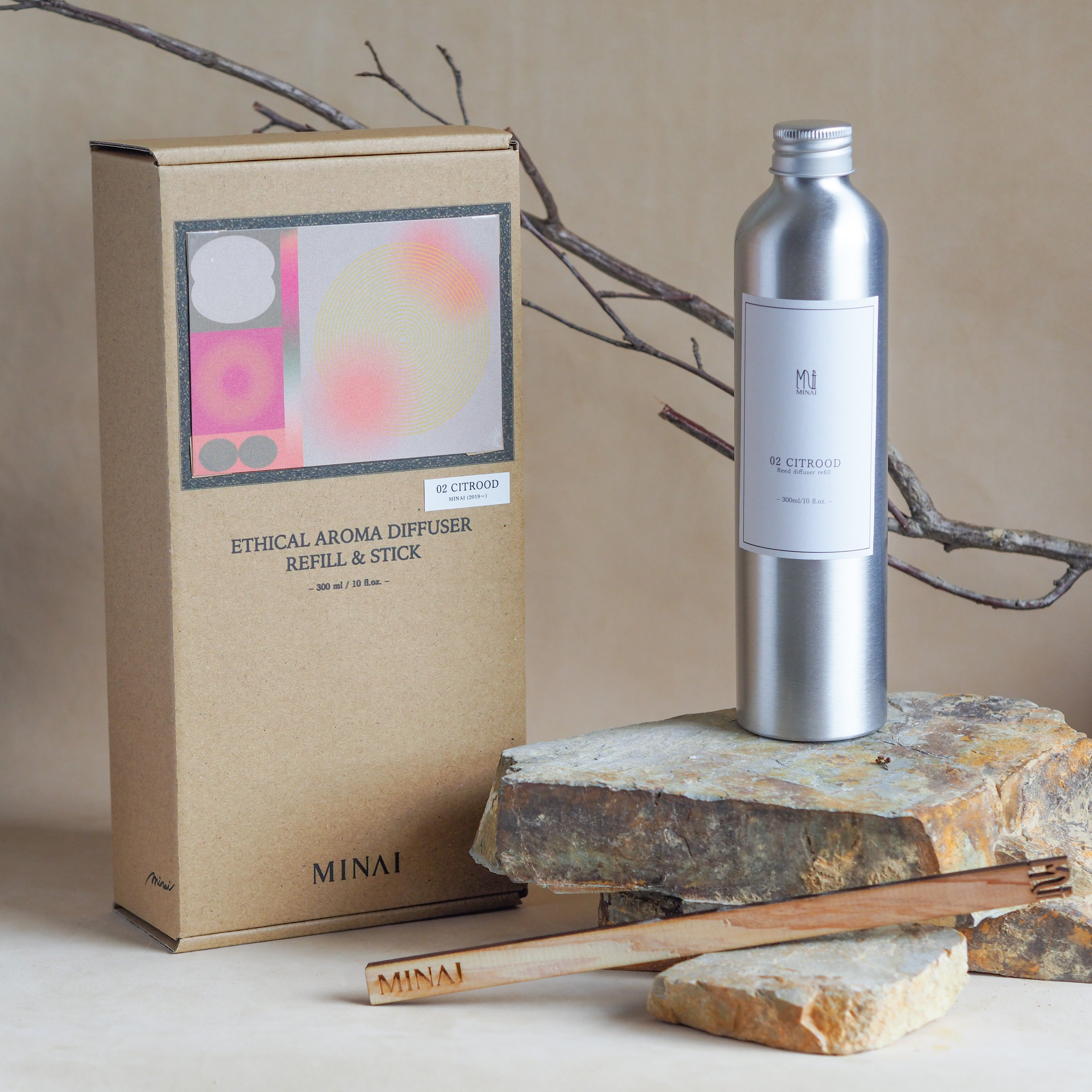 ETHICAL AROMA DIFFUSER REFILL & STICK 02.CITROOD (シトルード)