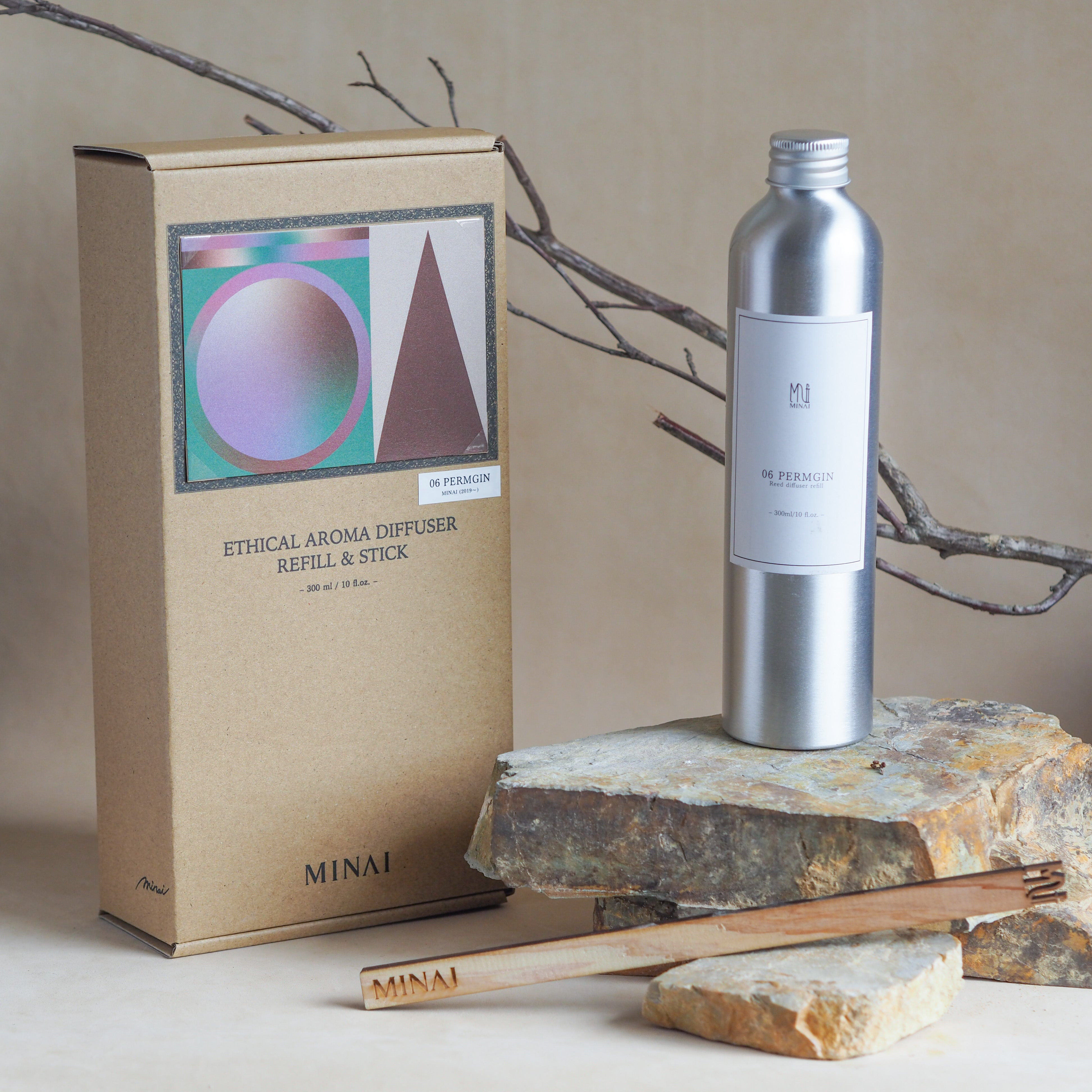 ETHICAL AROMA DIFFUSER REFILL & STICK 06.PERMGIN (パームジン)