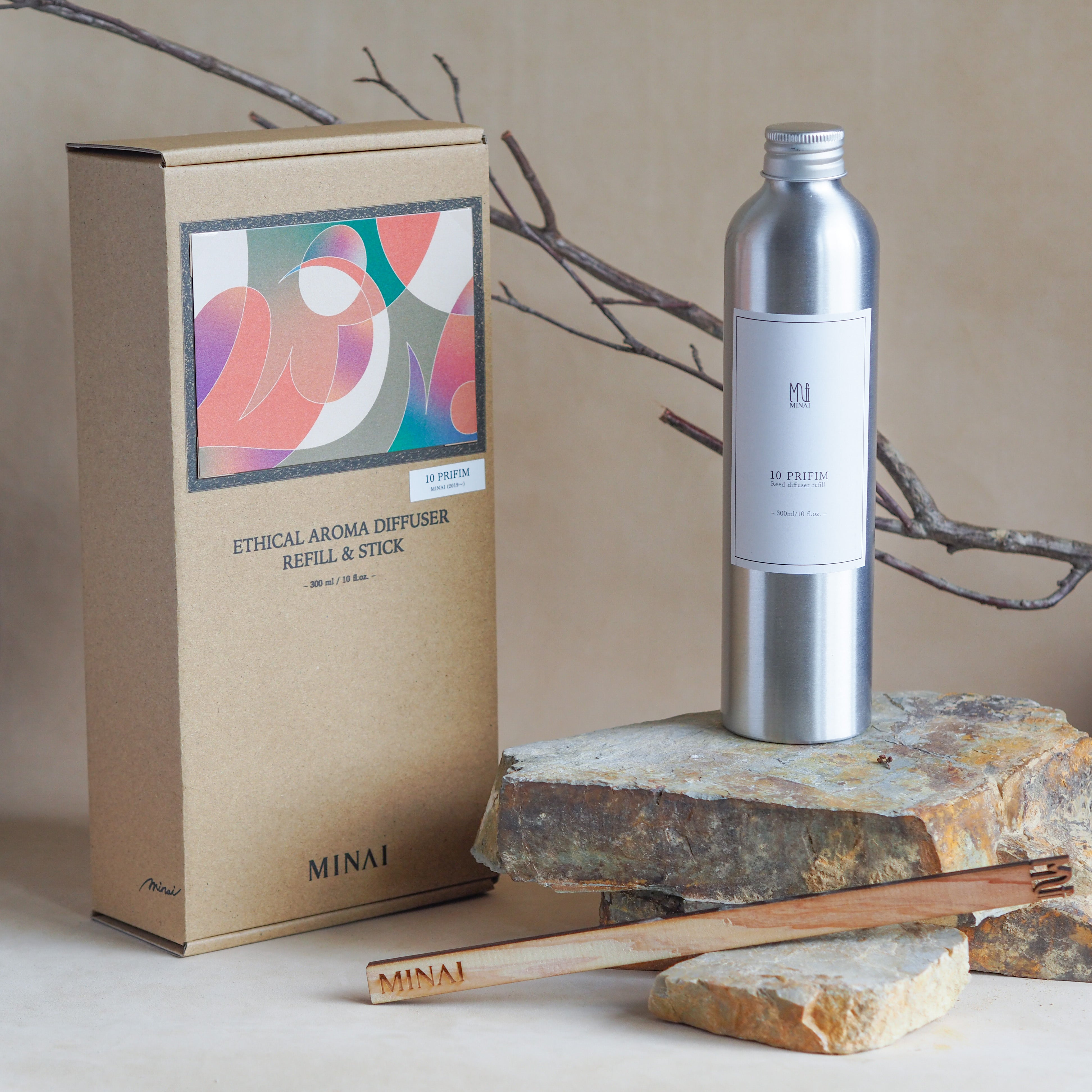 ETHICAL AROMA DIFFUSER REFILL & STICK 10.PRIFIM(プリフィム)